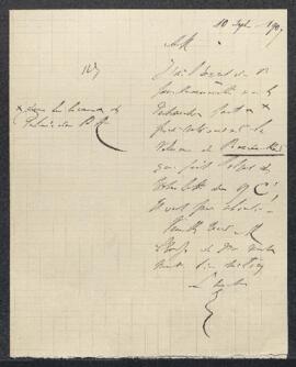 Dossier concernant la perte d’un guide Baedecker Holland and Belgium par Mme E. Little (Ware).