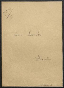 Dossier concernant une demande de renseignements de Mr Léon Sancke (Bruxelles) relative au peintr...