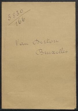 Dossier concernant une demande de Mme André van Derton (Bruxelles) désirant que le Musée lui indi...