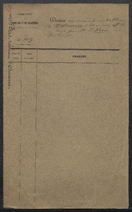 Dossier concernant un tableau d’Odevaere représentant Narcisse, offert en vente par l’avocat F. F...