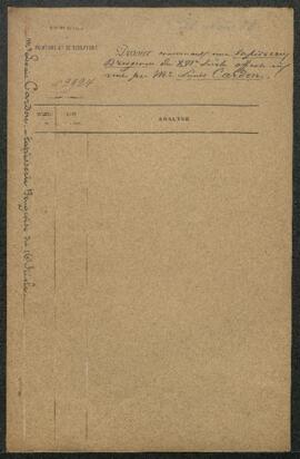 Dossier concernant une tapisserie brugeoise du XVIe siècle offerte en vente par Louis Cardon (Fra...