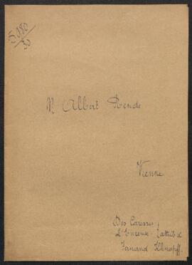 Dossier concernant deux œuvres de Fernand Khnopff, Des Caresses (inv. 6768) et L’Encens de Fernan...