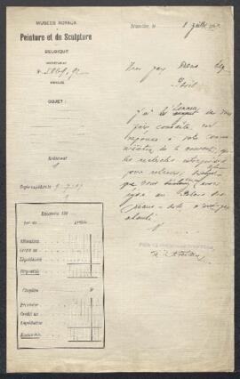 Dossier concernant la perte d’un guide Baedeker Belgium and Holland par Mme Jay Dana (France, Paris).