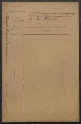 Dossier concernant un Portrait Historique de la conservation [ISAD(G) 3.2.3] d’un haut fonctionna...