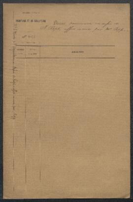 Dossier concernant un dessin de F[élicien] Rops représentant une Tête de paysanne à Heyst, 1886, ...
