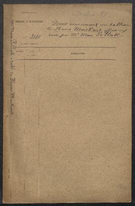 Dossier concernant un tableau de Hans Mackart représentant Le général Pappenheim blessé à la bata...