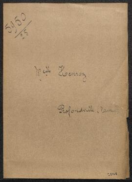 Dossier concernant une demande de Mlle Henroz (Profondville) relative à l'adresse de Mr Vollard. ...
