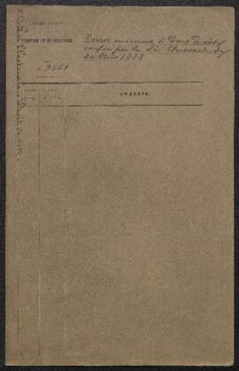 Dossier concernant le droit de vote conféré par la loi électorale du 24 août 1883.