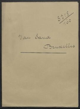 Dossier concernant la demande d’expertise de Mr C. Van Sand-André (Bruxelles) par le Musée d’un t...