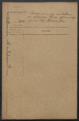 Dossier concernant un Paysage de Salvator Rosa, offert en vente par Alphonse Demoulin (Bruxelles)...