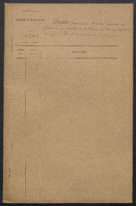 Dossier concernant le Relevé général des retenues au profit de la Caisse des Veuves et Orphelins ...