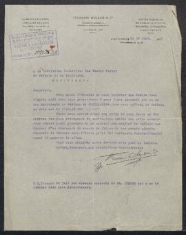 Lettre concernant un tableau de [Quinringh Gerritsz.] Brexelenkam [Brekelenkam] offert en vente p...