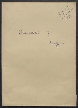Dossier concernant la demande de renseignements de Mr J. Vincart (Huy) qui possédant un certain n...
