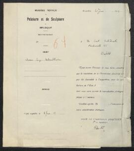 Dossier concernant un dessin d'Eugène Verboeckhoven offert en vente par Carl Achterath (Allemagne...