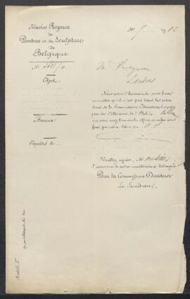 Dossier concernant un tableau donné au Titien Vecellio, offert en vente par Mr Ellis Heyman (Gran...