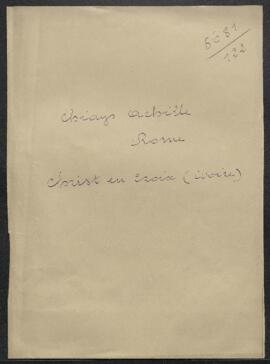 Dossier concernant la demande de renseignements du Dr Cav. Achille Chiays (Italie, Rome) via le P...