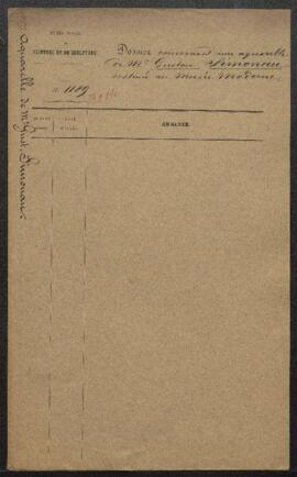 Dossier concernant une aquarelle de Gustave Simonau représentant Une vue à [Oberstein ?] (inv. 22...