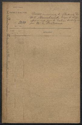 Dossier concernant un Portrait de Monseigneur Hoensbroeck, avant dernier prince-évêque de Liège, ...
