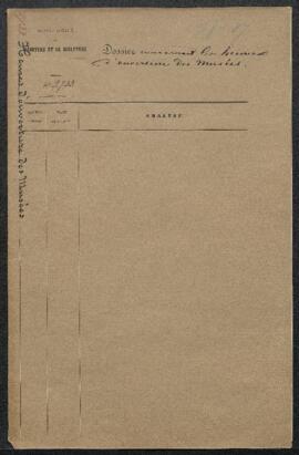 Dossier concernant les jours et heures d’ouverture des Musées ancien et moderne.