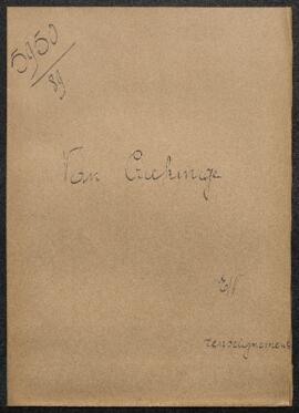 Dossier concernant une demande de renseignements de Mr L. Van Criekinge (Bruxelles) relative à un...