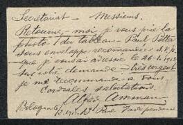 Dossier concernant un tableau sur panneau de bois signé Potter 1646, représentant un Troupeau au pâturage, offert en vente par Alfred Amman (Italie, Bologne). — Offre refusée.