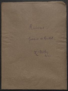 Dossier concernant Jacques et Rachel autour d’un puits, tableau de Peter Paul Rubens, offert en v...