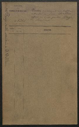 Dossier concernant un tableau de Bellini représentant La Vierge, l’Enfant Jésus et Sainte Catheri...