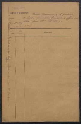 Dossier concernant un Autoportrait par Henri Leys (inv. 3396) peint vers 1855, offert en don par ...