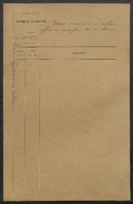 Dossier concernant un tableau présenté sans nom d’auteur représentant une Déposition de Croix, of...