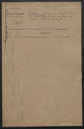 Dossier concernant l’exemplaire en plâtre du groupe Agar et Ismaël de [Auguste] Wittig (inv. 2659...