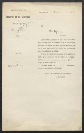 Dossier concernant une demande de renseignements émanant de Henry Ellis Heyman (Angleterre, Londr...
