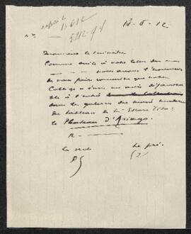 Dossier concernant Le Plateau d'Asiago de Ettore Tito, tableau acquis par le ministère des Beaux-...