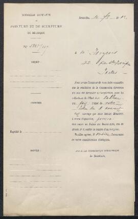 Dossier concernant un tableau signé par [Philippe Auguste] Hennequin représentant Le Portrait d'A...