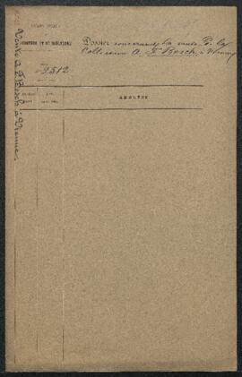 Dossier concernant la vente de la collection A. J. Bösch (Vienne, fin avril 1885). — Sans suite a...
