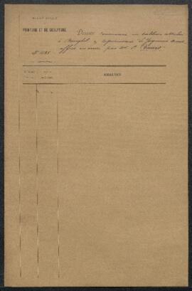 Dossier concernant un tableau attribué à Breughel représentant Le jugement dernier, offert en ven...