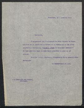Dossier concernant une statuette et son plâtre de G[aston] Marchant intitulée l'Homme à l'épée, o...