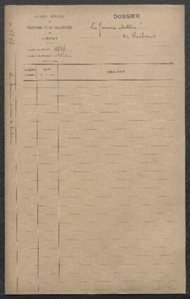 Dossier concernant Le Christ et la femme adultère de Rubens (inv. 3461), acquis de Mr Agnew (Lond...