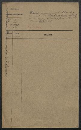 Dossier concernant le Buste en marbre de Jacques François de Caverson, membre du Conseil de Braba...