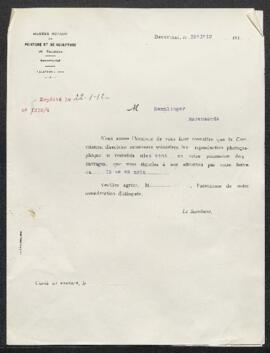 Dossier concernant dix tableaux dont un de Adr[iaen] Brouwer, un de Adr[iaen] van Ostade, un de [...