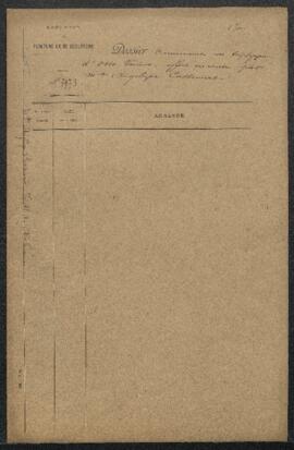 Dossier concernant un triptyque attribué à Otto Venius (sujet non mentionné), appartenant à Paul ...