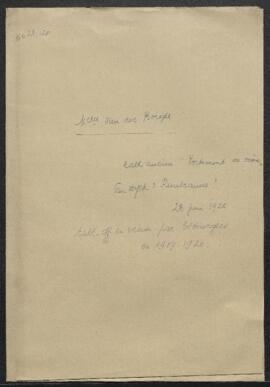 Dossier concernant un Portement de croix, tableau de Antoon van Dijck appartenant à Mlle Van der ...