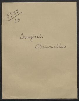 Dossier concernant une demande de renseignements de Mr Emile Inghels (Schaarbeek) désirant savoir...