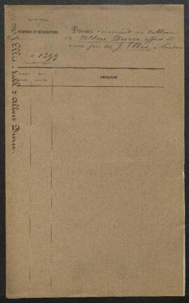 Dossier concernant un tableau d’Albrecht Dürer, offert en vente par Mr J. Ellis (Angleterre, Lond...