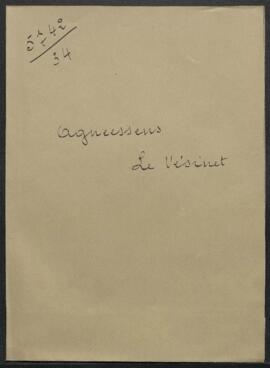 Lettre du Musée répondant à la demande de renseignements de Edouard Agneessens (France, Le Vésine...