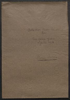 Lettre d’André Toussaint (Spa) signalant la vente d’œuvres de Louis Artan à la galerie Giroux, le...
