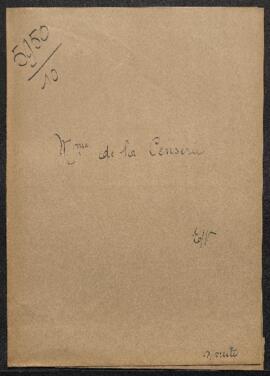 Dossier concernant une invitation de Mme de la Censerie d'assister à l'ouverture du onzième salon...