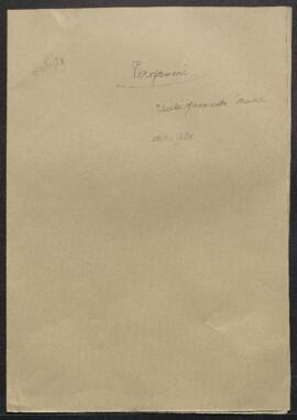 Dossier concernant la demande de renseignements de Mr Ch. Pergameni, archiviste-adjoint de la Vil...