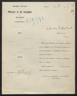Dossier concernant plusieurs tableaux anciens offerts en vente par Lubomir Pekostawski (Pologne, ...