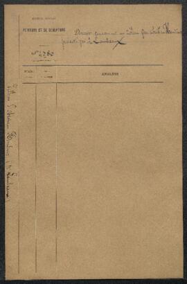 Dossier concernant un tableau attribué à Abraham Hondius, offert en vente par le marchand de tabl...
