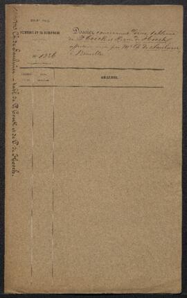 Dossier concernant deux tableaux peint sur bois offerts en vente par Mr Ch. de Saulnier (Bruxelle...